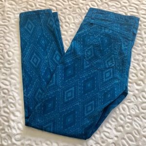 ☀️Sanctuary 5 pocket printed teal pants Size 29